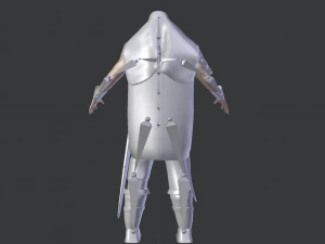 medieval character knight armor sword warrior low-poly 3D Model