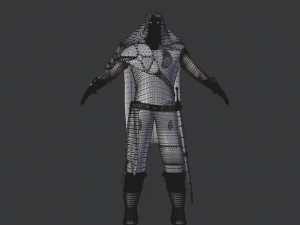 medieval character knight armor sword warrior low-poly 3D मॉडल