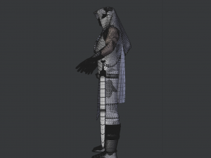 medieval character knight armor sword warrior low-poly 3D मॉडल