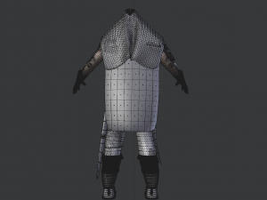 medieval character knight armor sword warrior low-poly 3D मॉडल