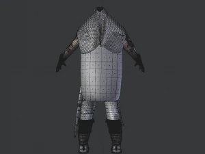 medieval character knight armor sword warrior low-poly 3D Model