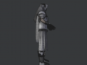 medieval character knight armor sword warrior low-poly 3D मॉडल