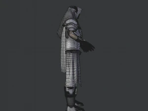 medieval character knight armor sword warrior low-poly 3D Model