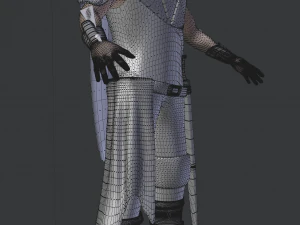 medieval character knight armor sword warrior low-poly 3D Model