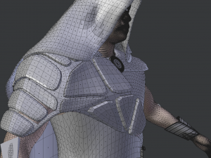 medieval character knight armor sword warrior low-poly 3D मॉडल