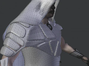 medieval character knight armor sword warrior low-poly 3D Model