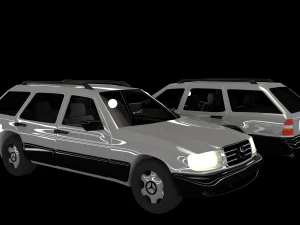 mercedes-benz clase e w124 kombi modelo 3d obj mtl fbx mezcla dae 1 mercedes-benz clase e w12 Modelo 3D