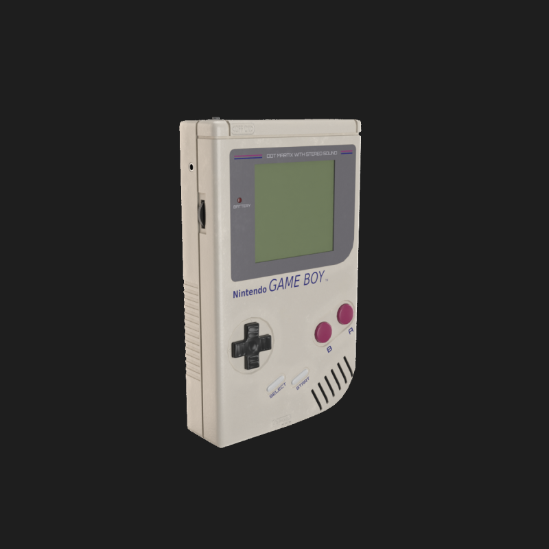 Game Boy Nintendo video game console Low-poly 3D-Modell .c4d .max .obj .3ds .fbx .stl .blend 