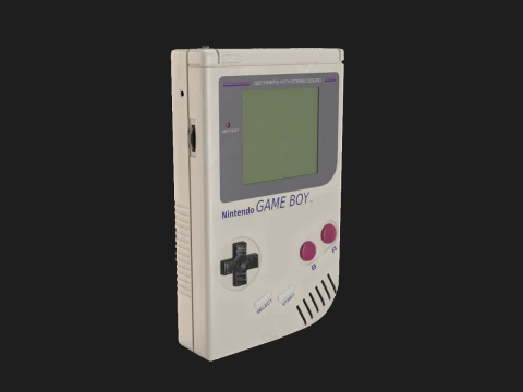 Game Boy Nintendo video oyun konsolu D&uuml;ş&uuml;k Poli 3D Model