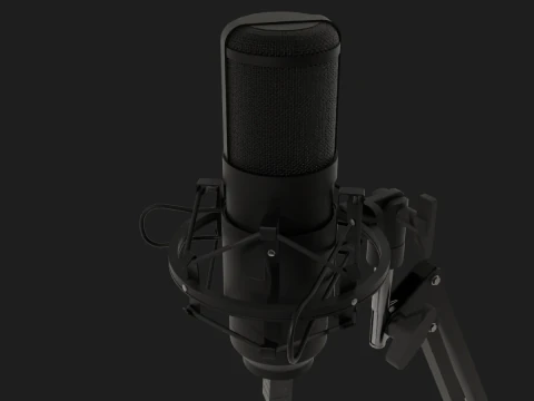 Microfono da studio Modello 3D