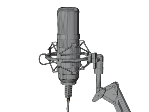 Studio Microphone 3D Model