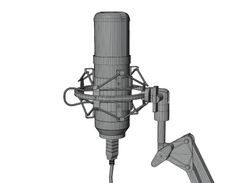 Studio Microphone 3D Model