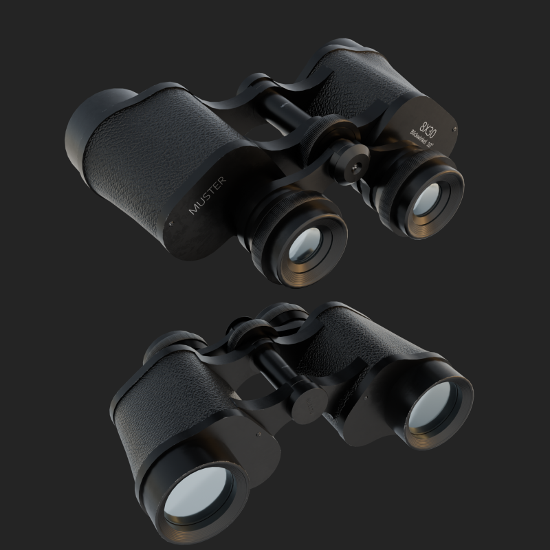 Binocular Super extrem 8x30 3Dモデル .c4d .max .obj .3ds .fbx .stl .blend 