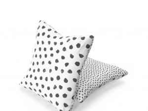 ikea cushion skaggort black and white 3D Model