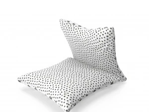 ikea cushion skaggort black and white 3D Model