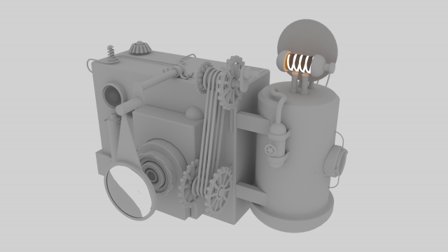 steampunk camera Model 3D .c4d .max .obj .3ds .fbx .stl .blend 