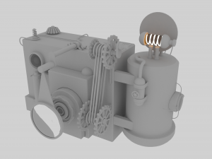 steampunk camera 3D 모델