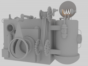 steampunk camera Model 3D