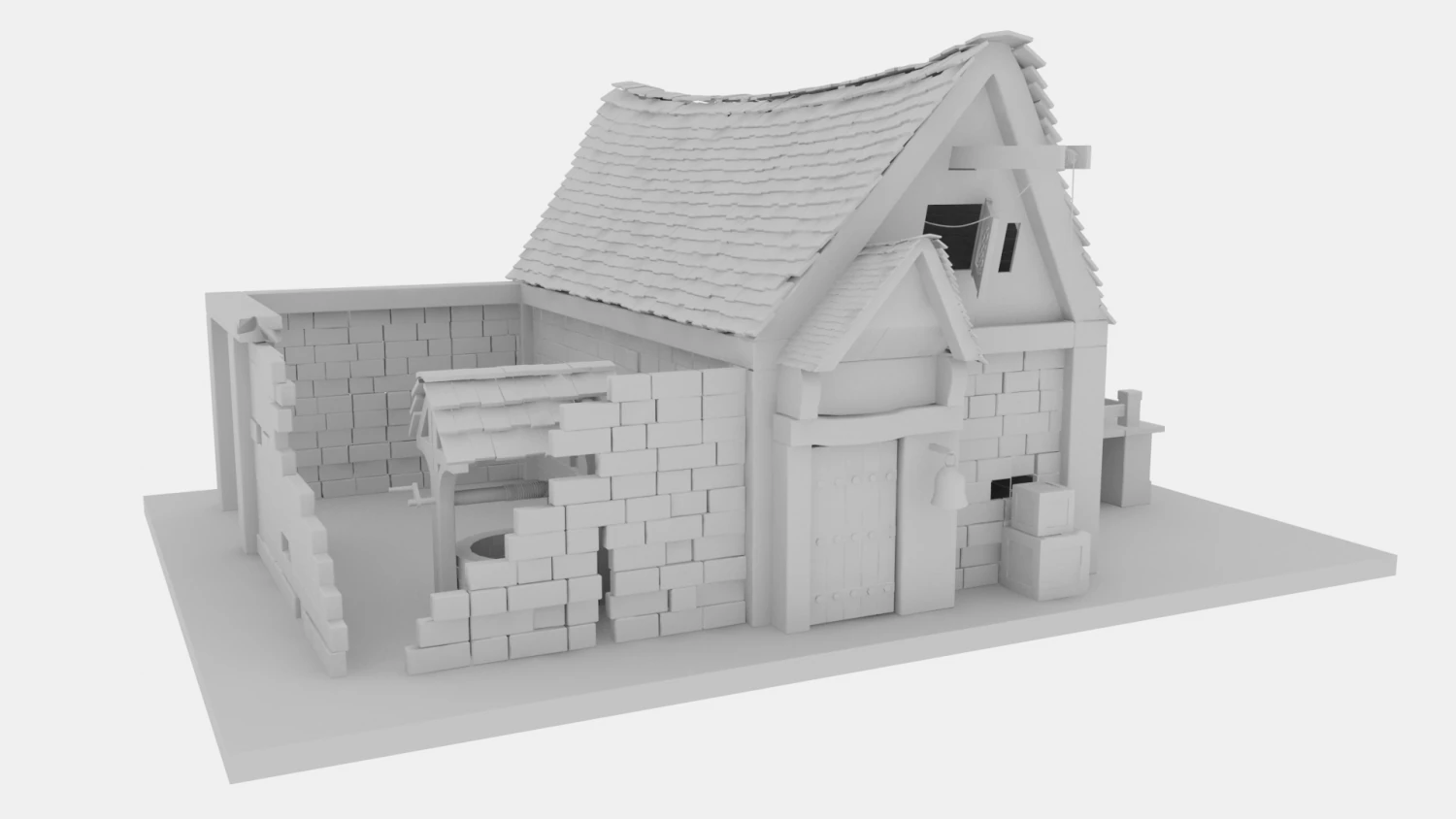 constru&ccedil;&atilde;o medieval Modelo 3D .c4d .max .obj .3ds .fbx .stl .blend 