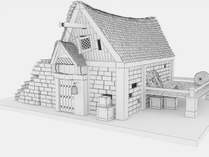 constru&ccedil;&atilde;o medieval Modelo 3D