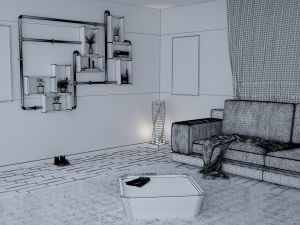 interior living room - 01 Modèle 3D