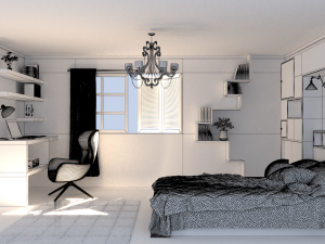 interior bedroom - 01 Model 3D