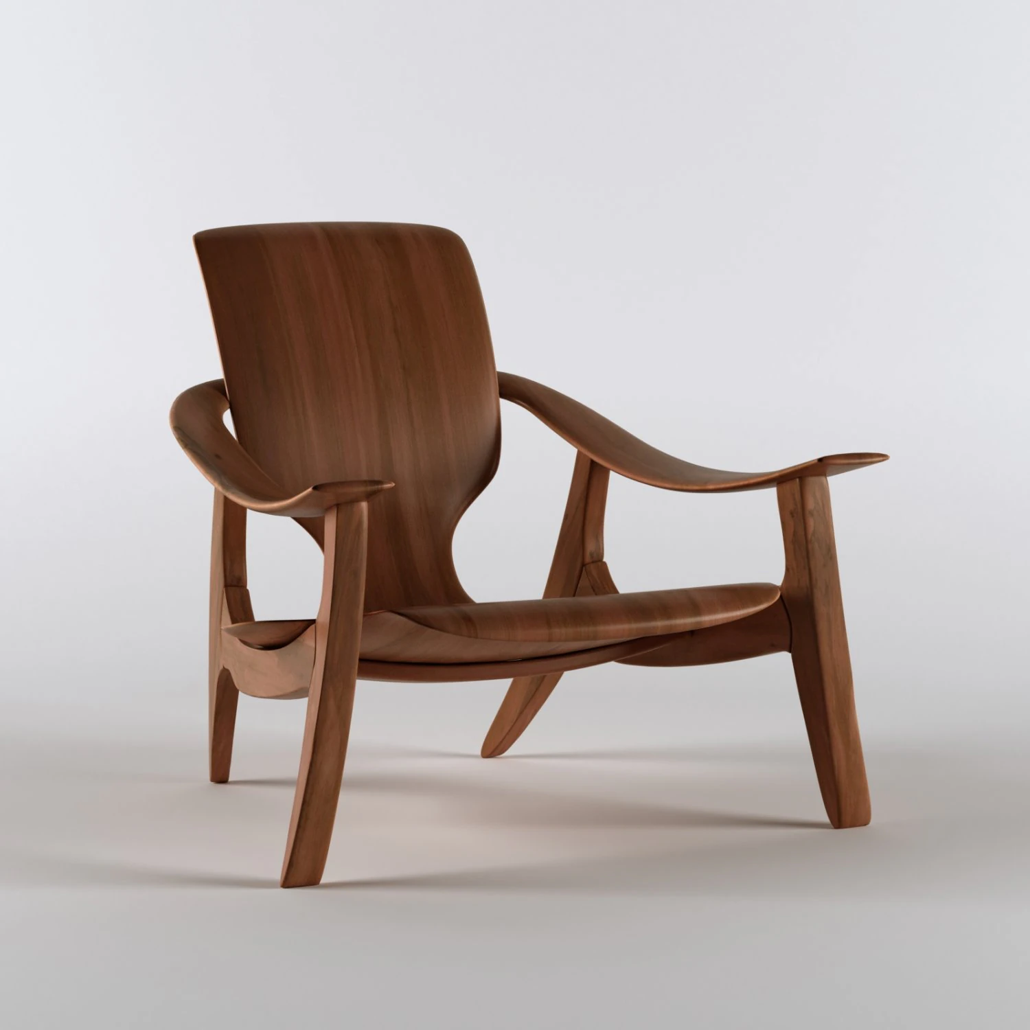 wooden chair 3D Model .c4d .max .obj .3ds .fbx .stl .blend 