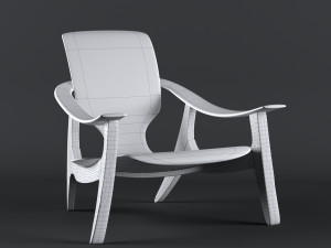 wooden chair 3D मॉडल