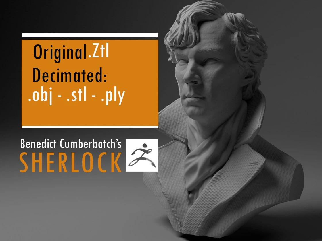 benedict cumberbatch sherlock 3d print model 3D Print Model .c4d .max .obj .3ds .fbx .stl .blend 