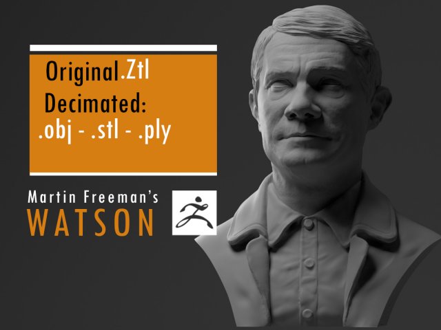 martin freeman john watson - from sherlock 3d print model 3Dプリントモデル .c4d .max .obj .3ds .fbx .stl .blend 