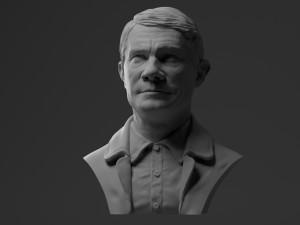 martin freeman john watson - from sherlock 3d print model 3Dプリントモデル