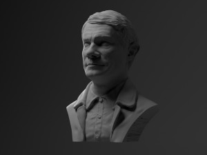 martin freeman john watson - from sherlock 3d print model 3Dプリントモデル