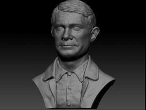 martin freeman john watson - from sherlock 3d print model 3Dプリントモデル