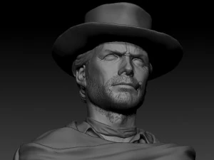 clint eastwood young version 3d print model 3D Print Model