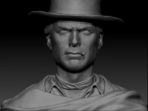 clint eastwood young version 3d print model 3D Print Model