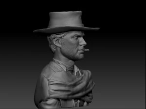 clint eastwood young version 3d print model 3D Print Model