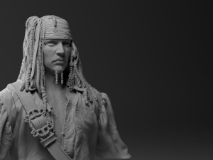 johnny depp jack sparrow - pirates of the caribbean 3D Принт Модель