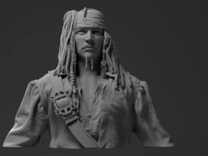 johnny depp jack sparrow - pirates of the caribbean 3D Print Model
