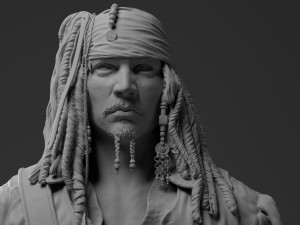 johnny depp jack sparrow - pirates of the caribbean 3D Принт Модель