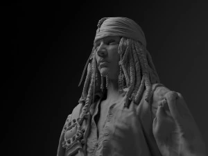johnny depp jack sparrow - pirates of the caribbean 3D Print Model
