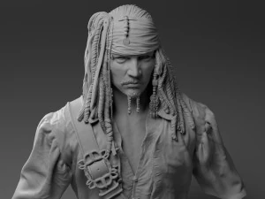johnny depp jack sparrow - pirates of the caribbean 3D Print Model