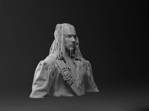 johnny depp jack sparrow - pirates of the caribbean 3D Print Model