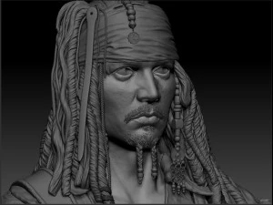 johnny depp jack sparrow - pirates of the caribbean 3D Print Model