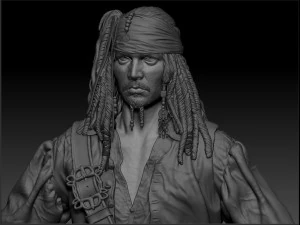 johnny depp jack sparrow - pirates of the caribbean 3D Print Model