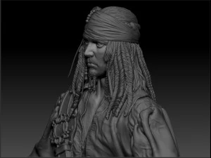 johnny depp jack sparrow - pirates of the caribbean 3D Print Model