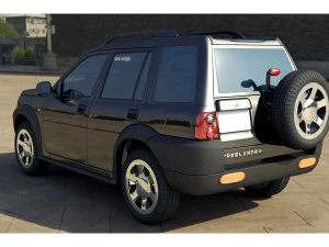land rover freelander suv car rigged and animated 3D Model