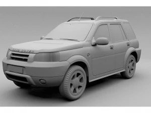 land rover freelander suv car rigged and animated 3D Model