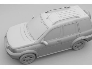 land rover freelander suv car rigged and animated 3D Model