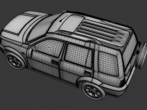 land rover freelander suv car rigged and animated 3D Model