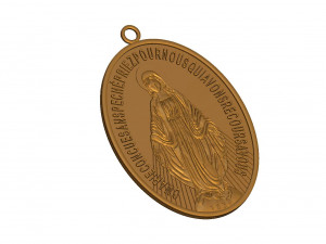 virgen milagrosa miraculous medal 3d stl model for cnc 3D Print Model